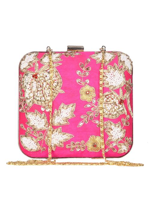 pink silk clutch - 10627982 - Very Small Image - 1
