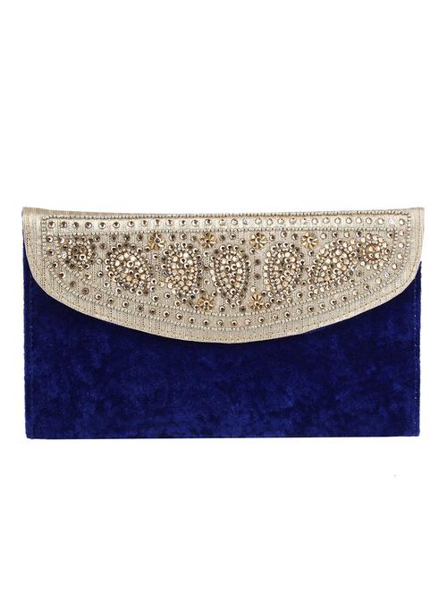 blue leatherette clutch - 10628711 - Very Small Image - 1