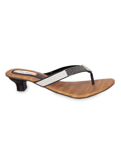 black embellished leatherette sandals - 1063053 - Very Small Image - 1