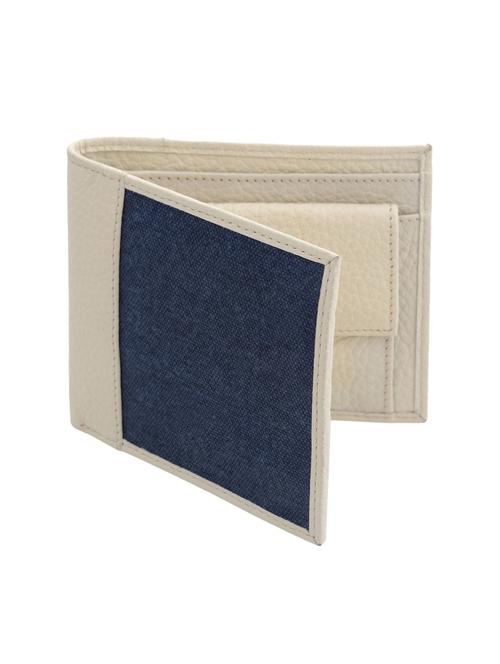 blue, beige leather wallet - 10638027 - Very Small Image - 1