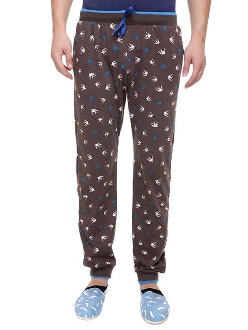 brown cotton track pant - 10640794 - Very Small Image - 1