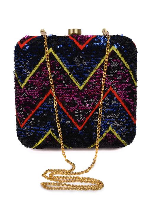 multicolour georgette clutch - 10642491 - Very Small Image - 1
