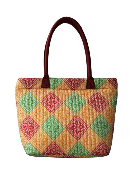 orange fabric handbag - 10643036 - Very Small Image - 1