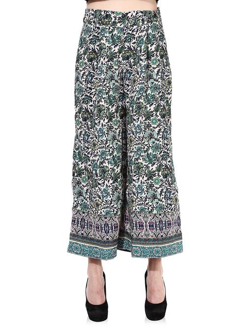 multicolor polyester palazzos - 10645246 - Very Small Image - 1