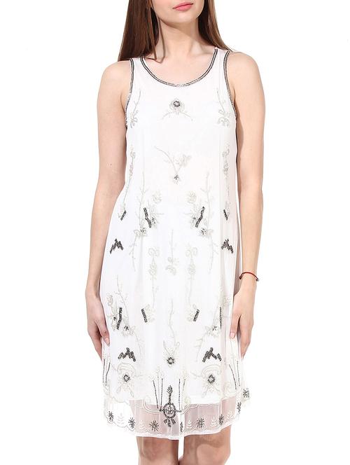 white polyester dress - 10645259 - Very Small Image - 1