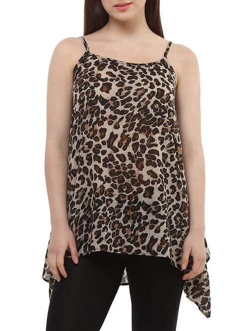 brown polyester top - 10645296 - Very Small Image - 1