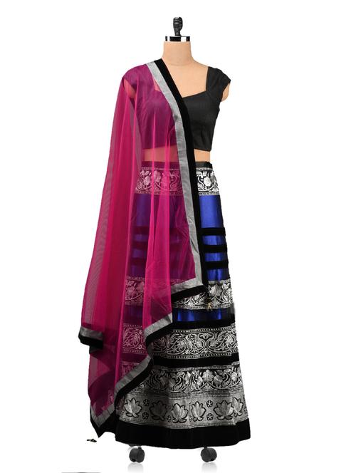 black embroidered lehenga set - 1064634 - Very Small Image - 1