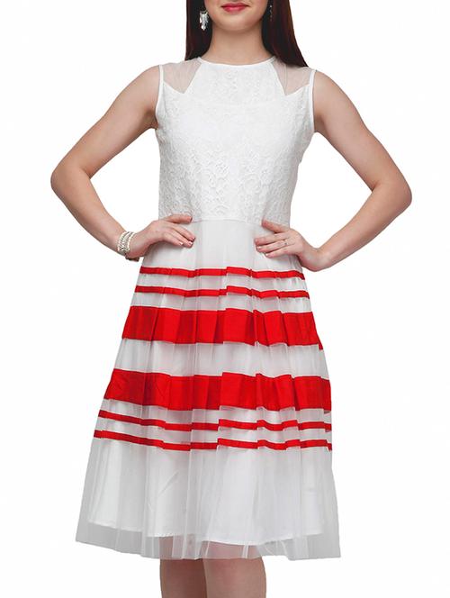 white lace aline dress - 10648397 - Very Small Image - 1