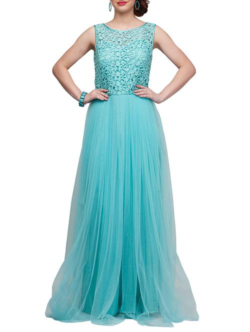 green net aline dress - 10648495 - Very Small Image - 1
