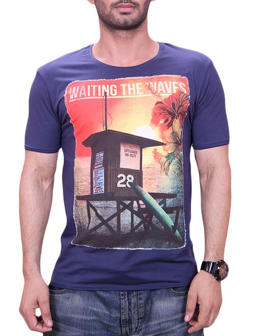 blue cotton tshirt - 10648804 - Very Small Image - 1