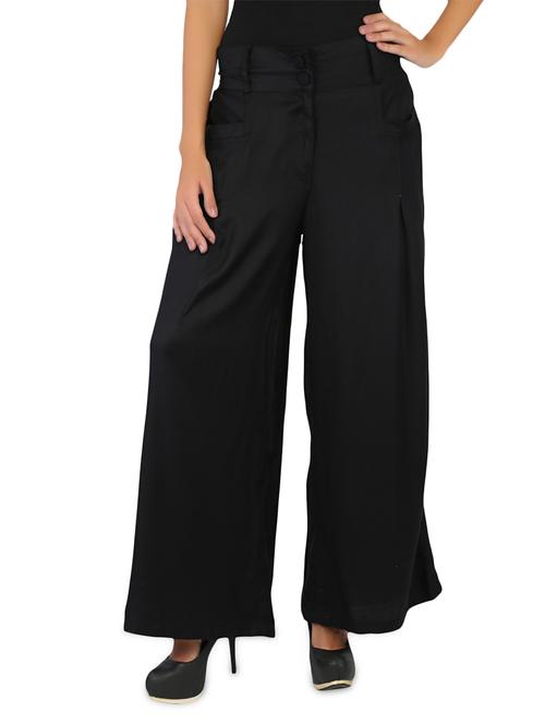 plain rayon palazzo pants - 1065115 - Very Small Image - 1