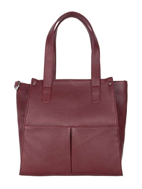 maroon leatherette handbag - 10654270 - Very Small Image - 1