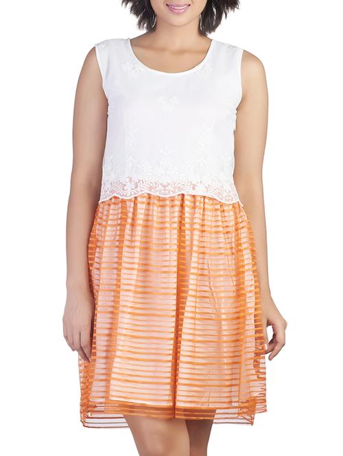 white georgette dress - 10656173 - Very Small Image - 1