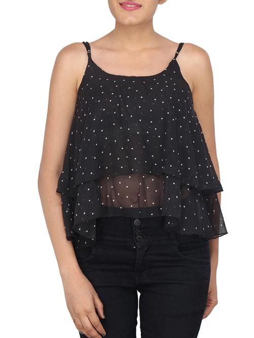 black chiffon top - 10657366 - Very Small Image - 1