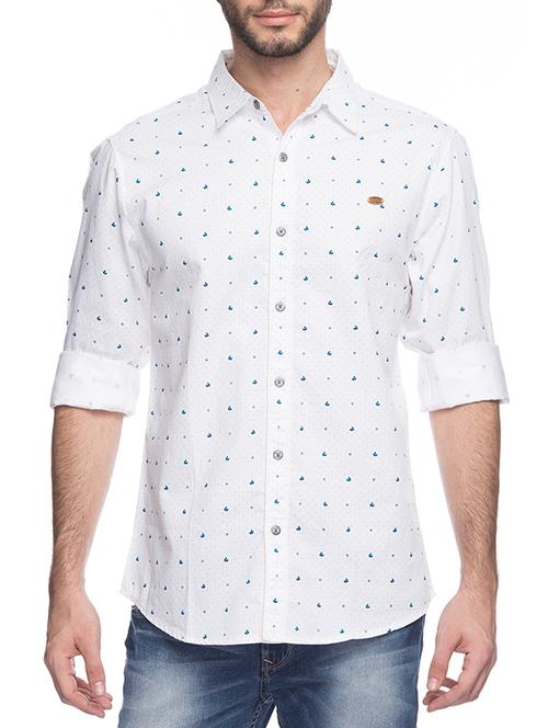 white silk blend casual shirt - 10658776 - Very Small Image - 1
