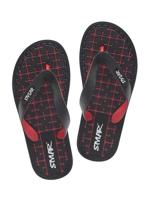 black leatherette flip flops - 10660190 - Very Small Image - 1