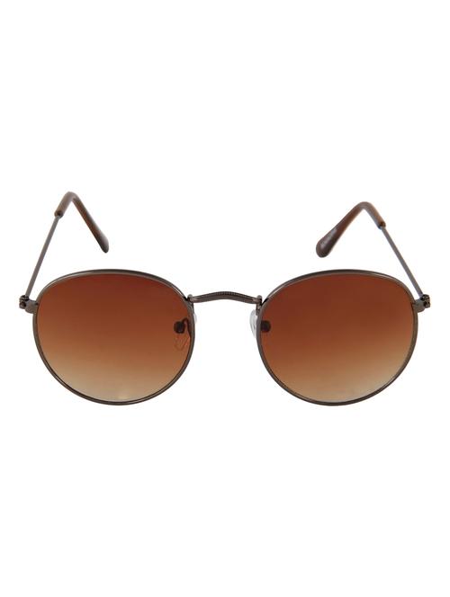 camerii glossy brown round sunglasses (sag104) - 10668409 - Very Small Image - 1