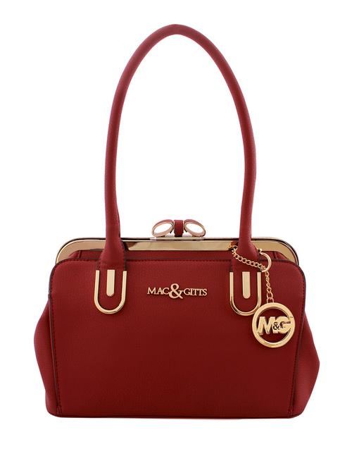maroon leatherette handbag - 10669729 - Very Small Image - 1