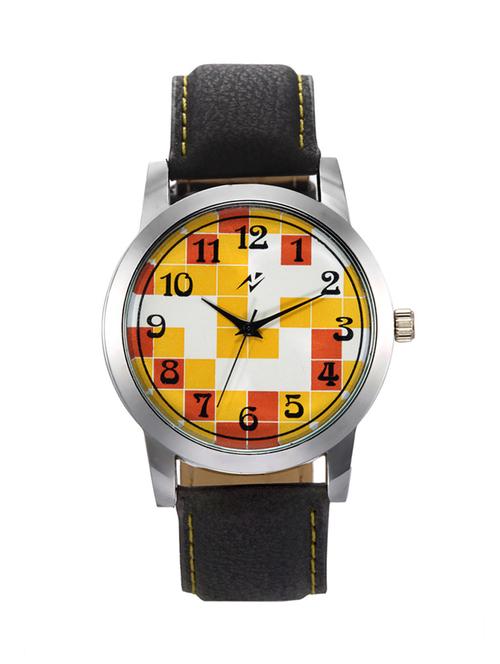 yepme chez men's watch - yellow/black - 10671514 - Very Small Image - 1