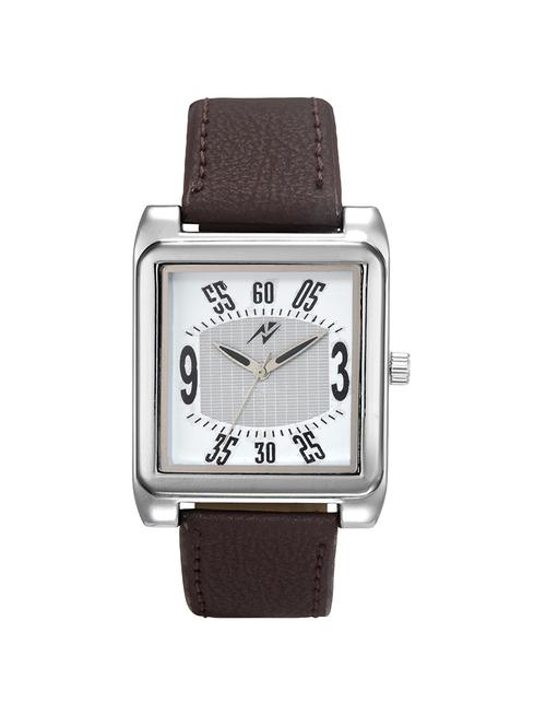 yepme pioch men's watch - white/brown - 10671949 - Very Small Image - 1