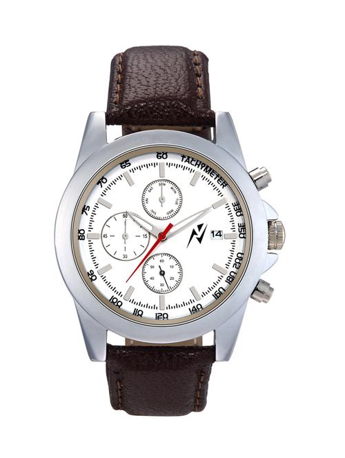 yepme men's chronograph watch - white/brown - 10672175 - Very Small Image - 1