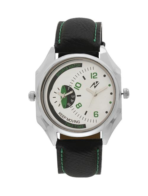 yepme men's dual movement watch - white/black - 10672339 - Very Small Image - 1
