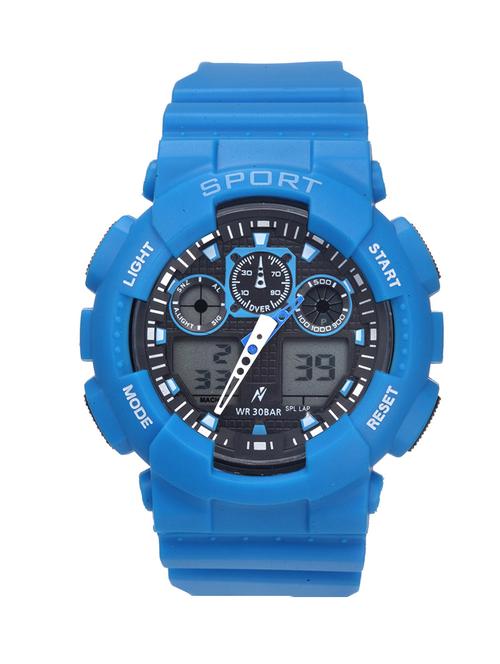yepme men's analog digital watch - black/blue - 10672386 - Very Small Image - 1