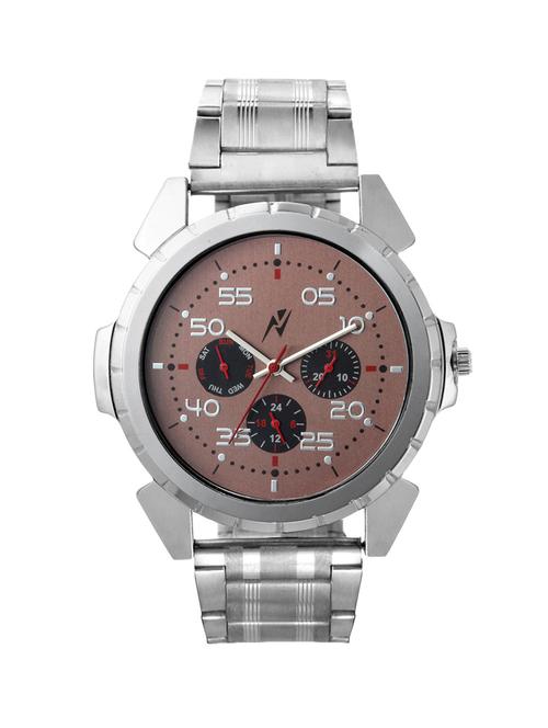 yepme men's multifunctional watch - brown/silver - 10672685 - Very Small Image - 1