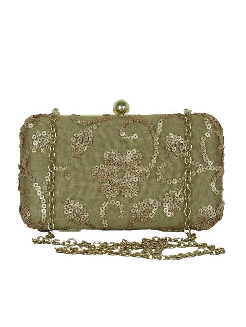 gold leatherette clutch - 10672856 - Very Small Image - 1
