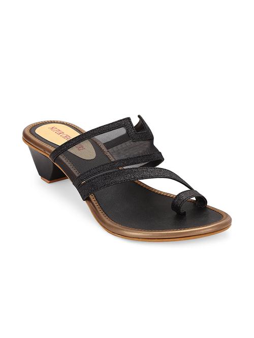 black faux leather sandals - 10678366 - Very Small Image - 1