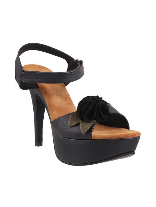 black embellished leatherette heels - 10679509 - Very Small Image - 1