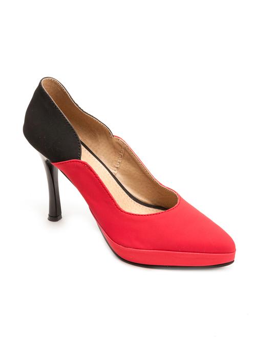 red leatherette pumps - 10679571 - Very Small Image - 1