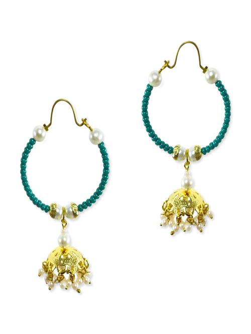 teal blue metal alloy earring - 10679768 - Very Small Image - 1
