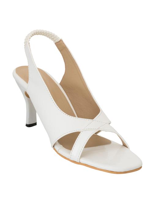 white leatherette sandals - 10681081 - Very Small Image - 1