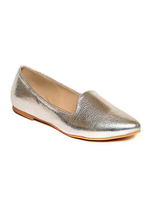 Silver Leatherette Plain Loafers - 10681436 - Very Small Image - 1