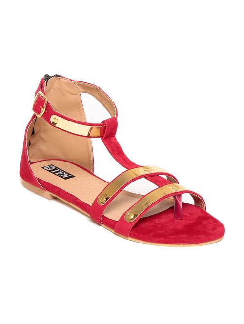 red suede plain sandals - 10681458 - Very Small Image - 1