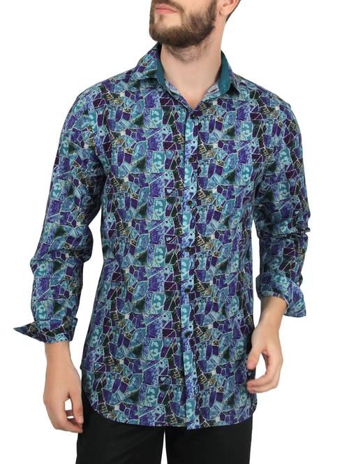 printed cotton casual shirt - 10681733 - Very Small Image - 1