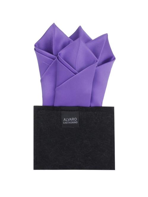 purple polyester pocket square - 10682915 - Very Small Image - 1