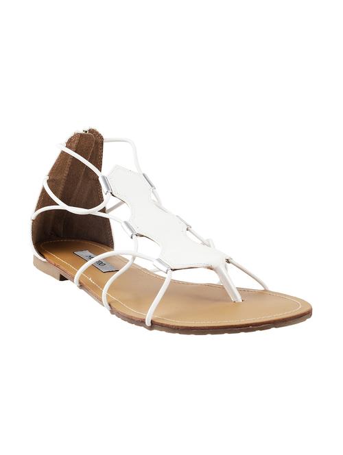 white leatherette sandal - 10683532 - Very Small Image - 1