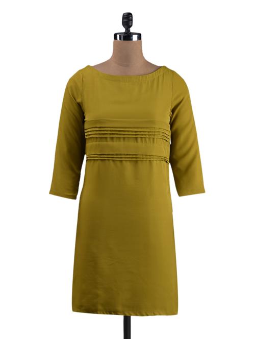 Plain Solid Polycrepe Dress - 1068429 - Very Small Image - 1