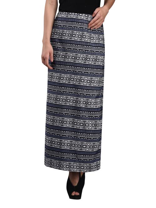 printed crepe skirt - 1068501 - Very Small Image - 1