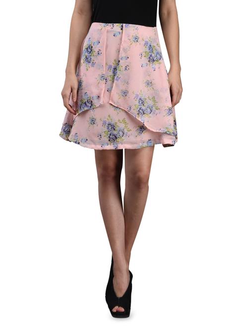 floral printed polygeorgette skirt - 1068511 - Very Small Image - 1