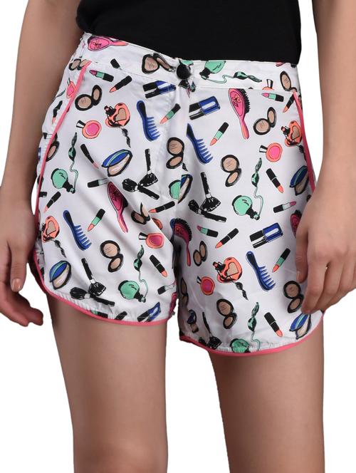 quirky printed crepe shorts - 1068548 - Very Small Image - 1