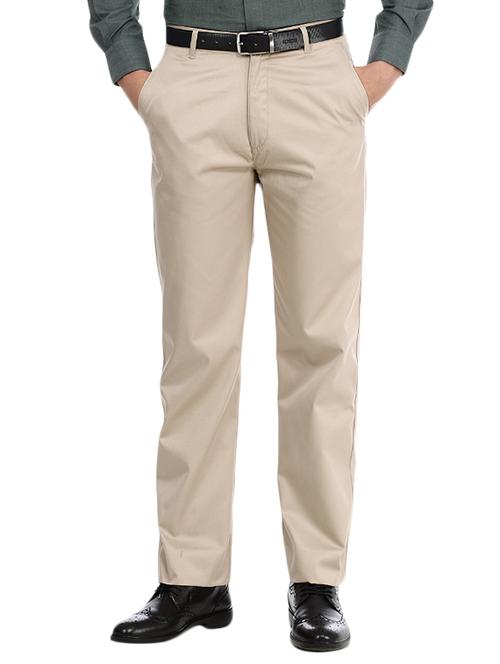 beige polyester casual trousers - 10689080 - Very Small Image - 1