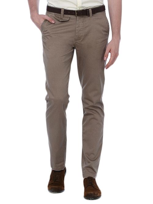 grey cotton elastane casual trousers - 10689368 - Very Small Image - 1