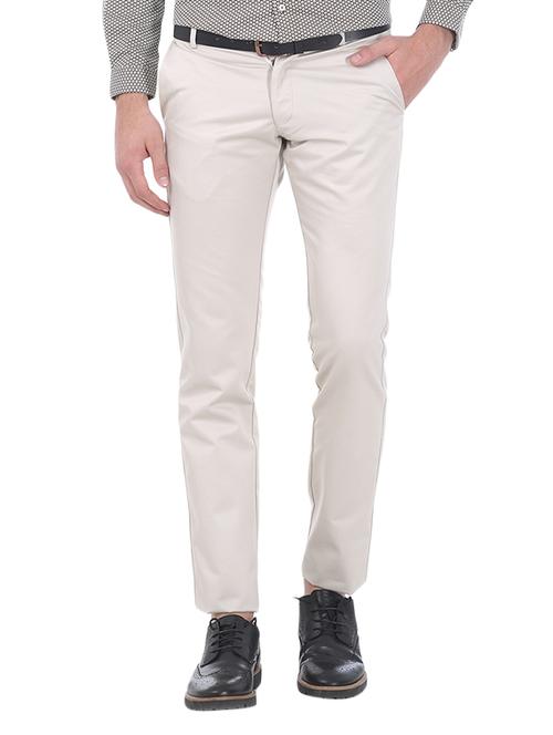 white cotton chinos casual trouser - 10689451 - Very Small Image - 1