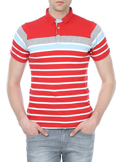 red cotton poly tshirt - 10689579 - Very Small Image - 1