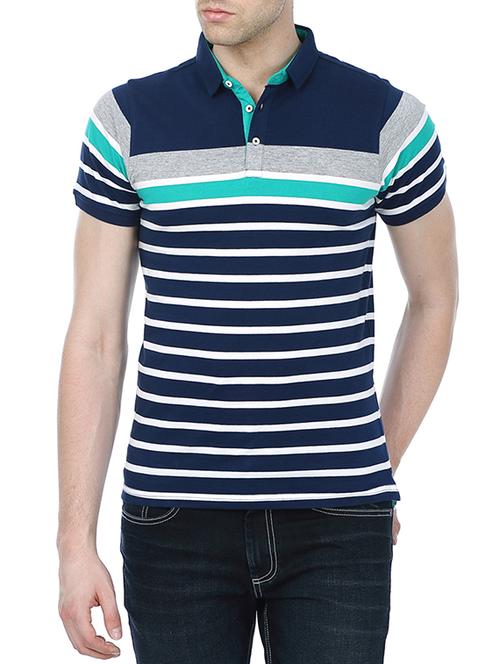 navy cotton poly tshirt - 10689580 - Very Small Image - 1