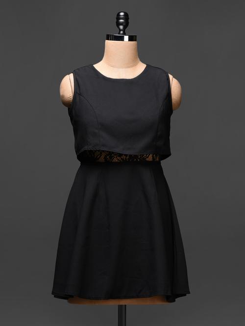 black separates inspired a-line mini dress - 1069377 - Very Small Image - 1