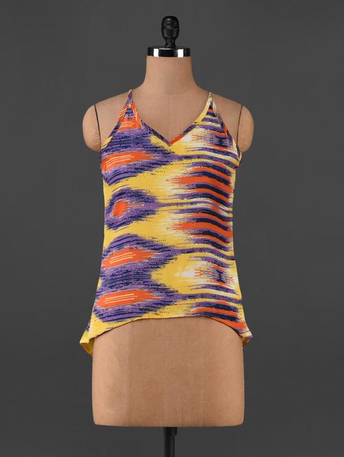 Printed Polycrepe Top - 1069430 - Very Small Image - 1